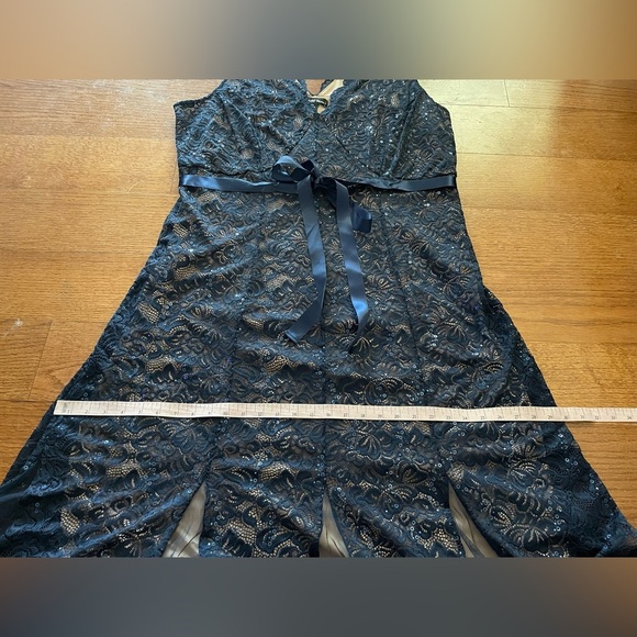 NWT Candalite Navy Sequin Babydoll Mesh Maxi Dress 2X Whimsigoth Prom Formal - Picture 8 of 8